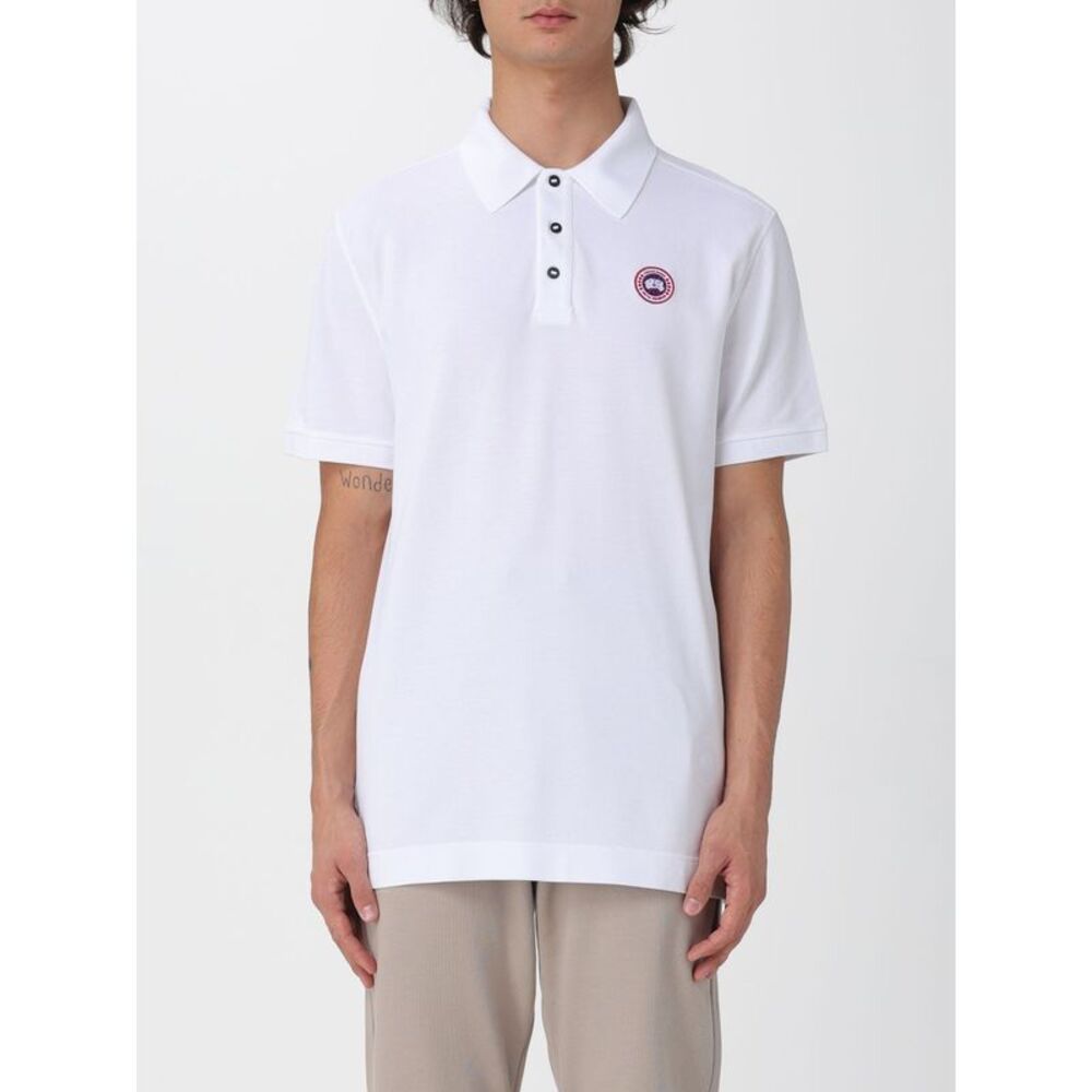 Canada Goose Men Canada Goose Logo Cotton Polo Shirt